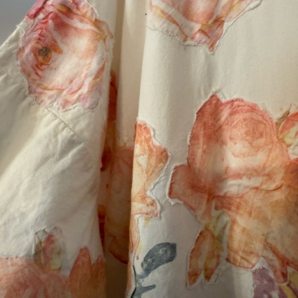 Magnolia Pearl Cream Dress with Pink and Yellow Print New never worn. - Picture 3 of 8